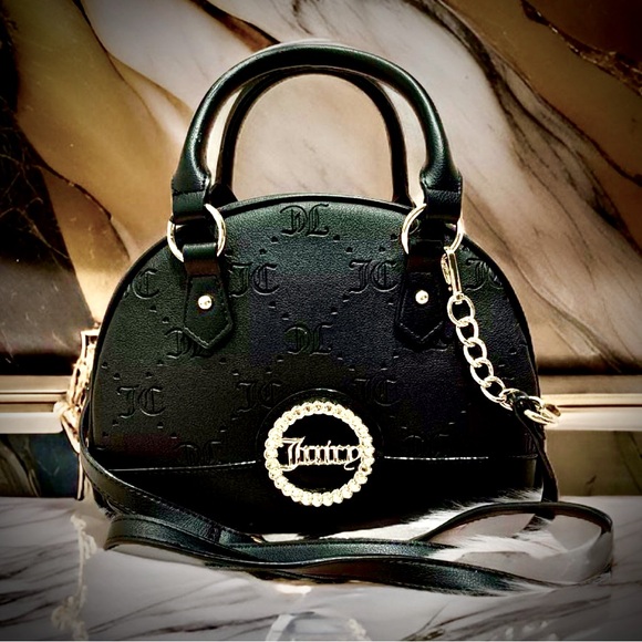 Juicy Couture NWT Black Licorice Semi-Charmed Embossed Satchel Bag Purse (P017) - Picture 10 of 10